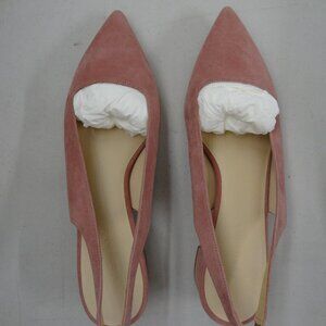 Everlane Editor Slingback- Rosewood Suede Women's Sz 9- NIB